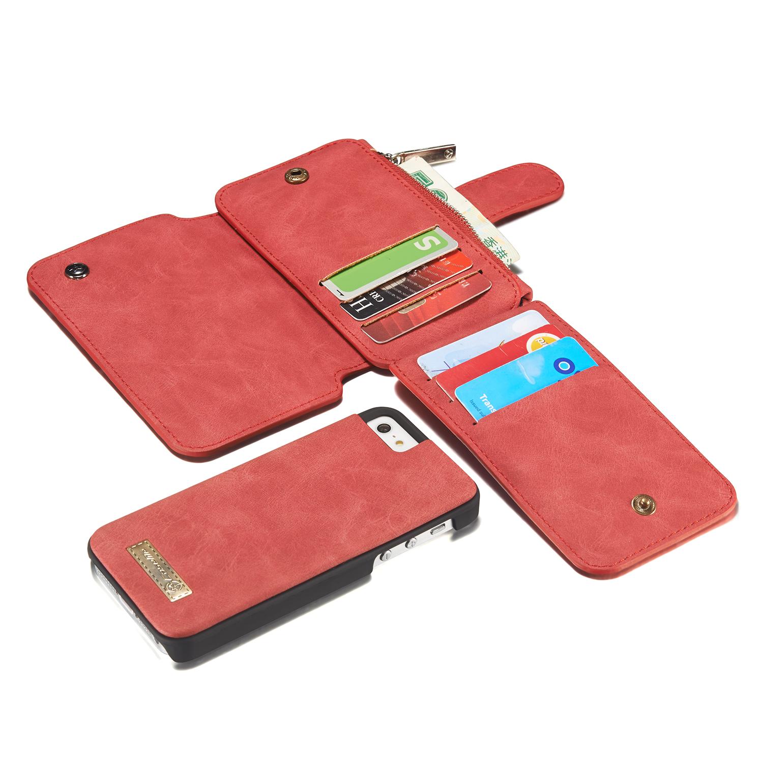 Cartera Multi-Slot Apple iPhone 5/5S/SE Rojo
