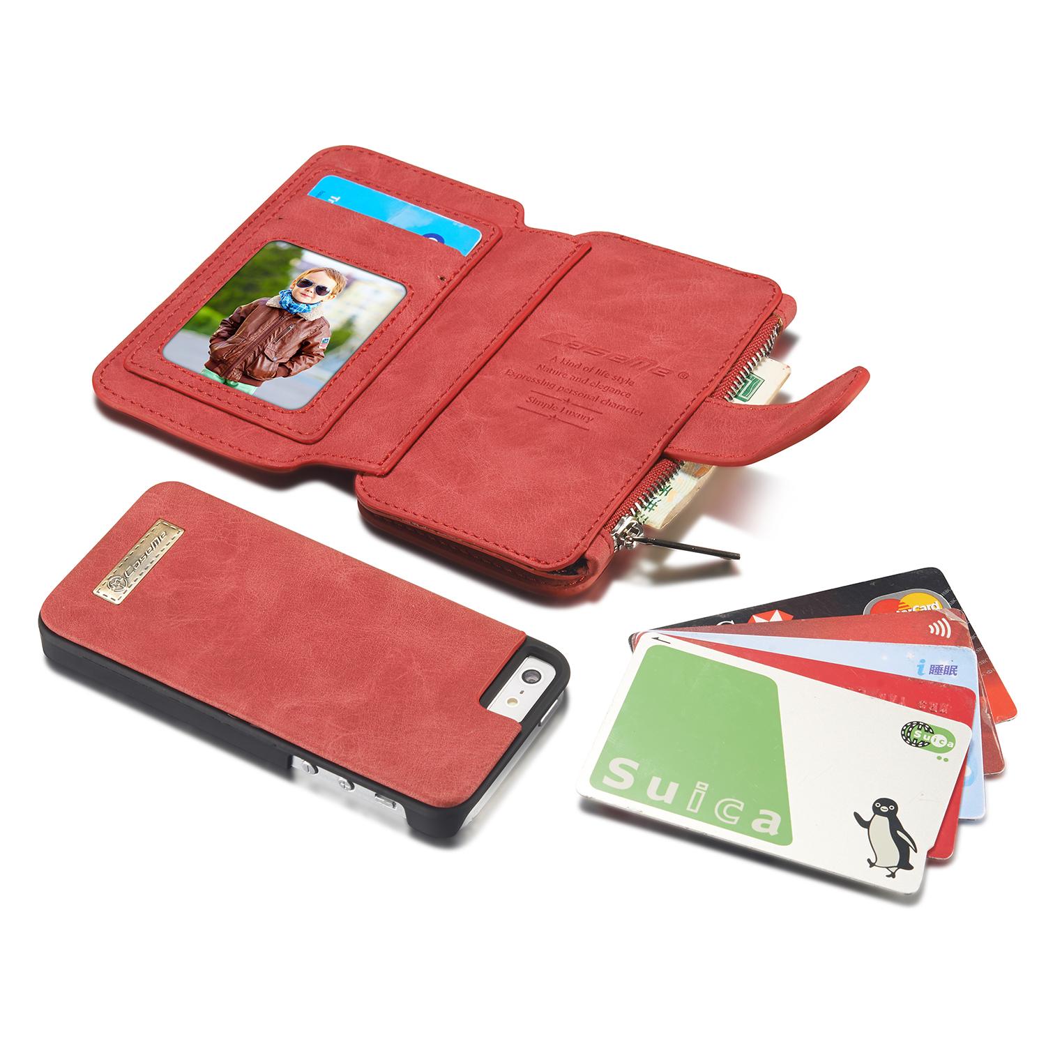 Cartera Multi-Slot Apple iPhone 5/5S/SE Rojo