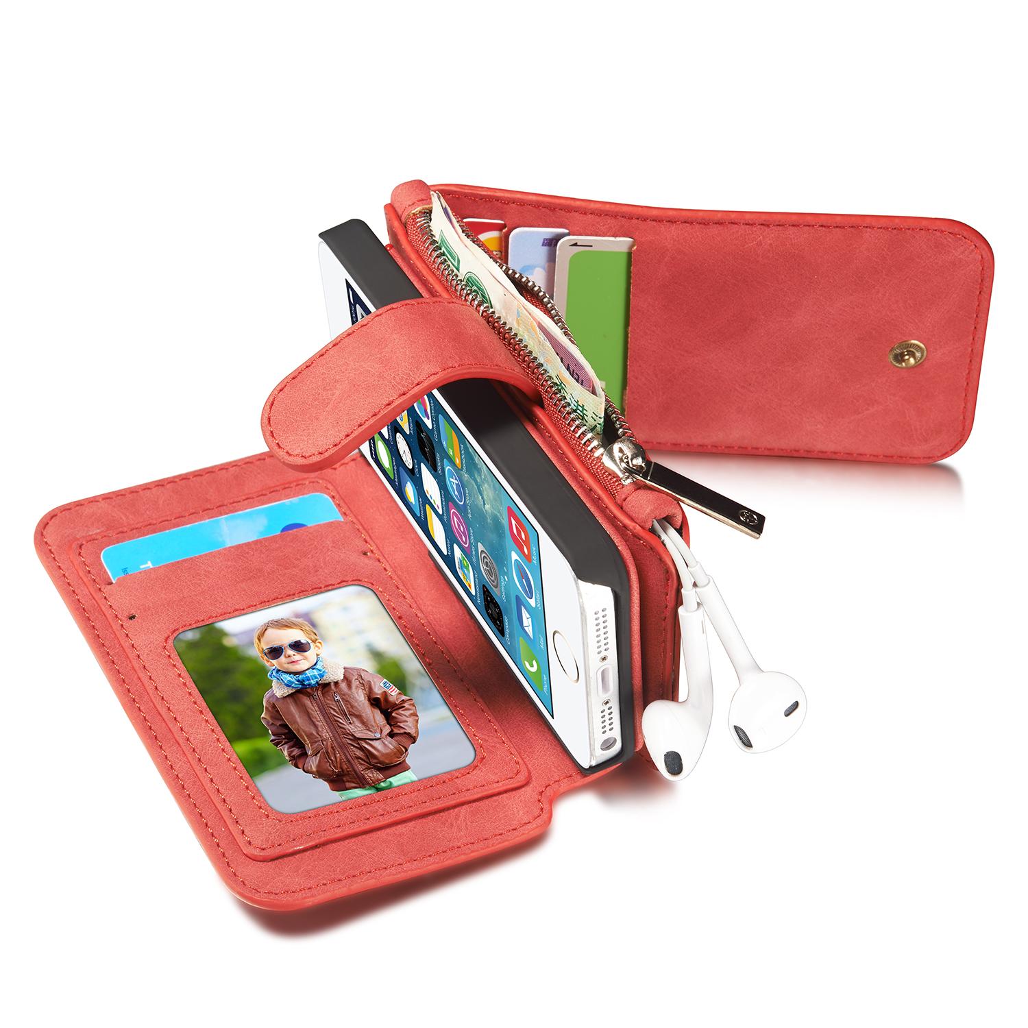 Cartera Multi-Slot Apple iPhone 5/5S/SE Rojo