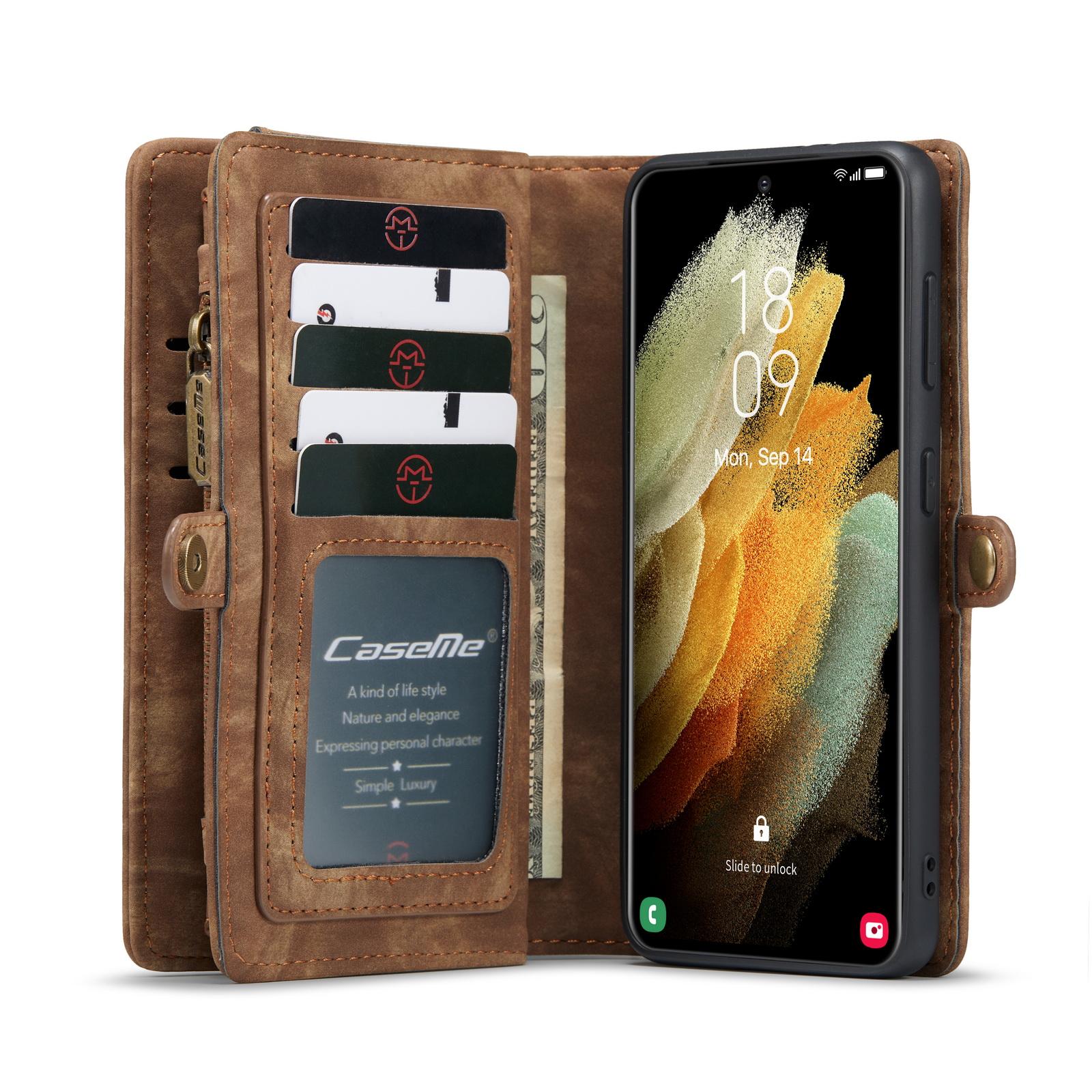 Cartera Multi-Slot Samsung Galaxy S21 Marrón