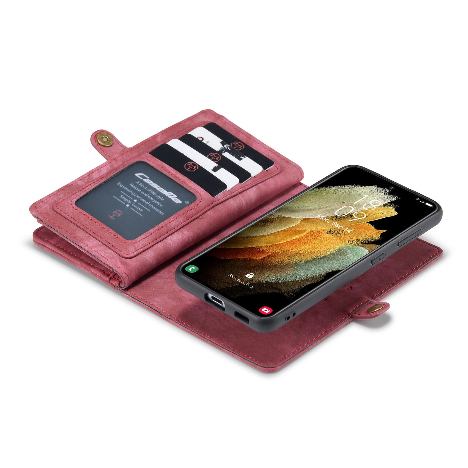 Cartera Multi-Slot Samsung Galaxy S21 Plus Rojo