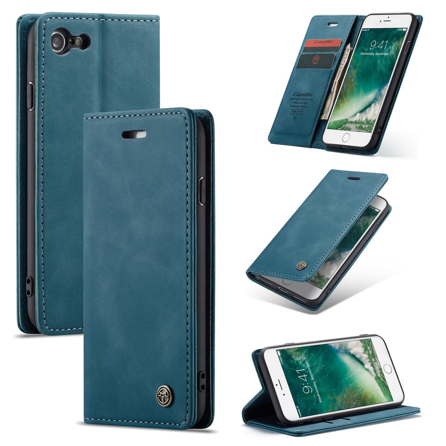 Funda delgada con solapa iPhone SE 2022 Azul