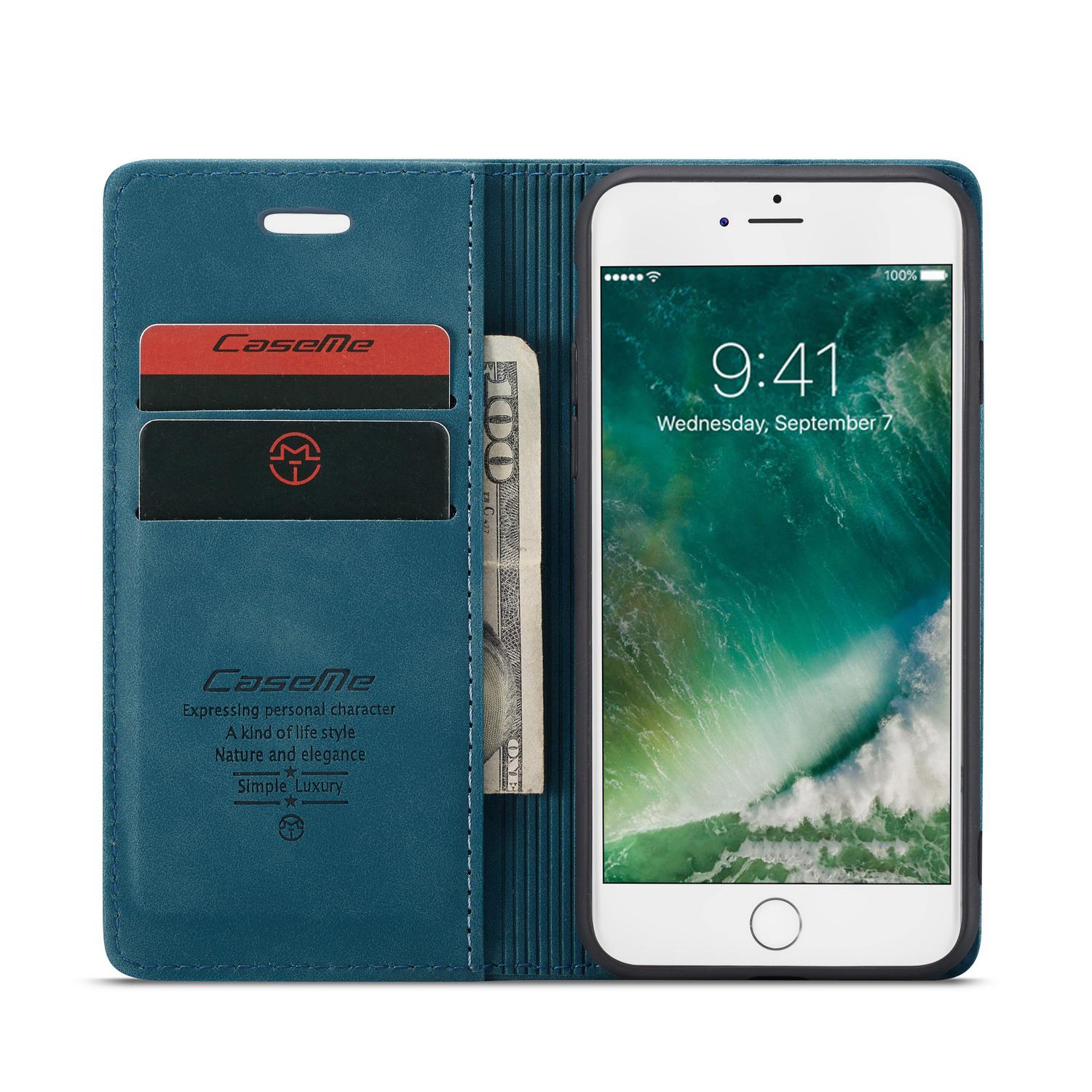 Funda delgada con solapa iPhone 8 azul