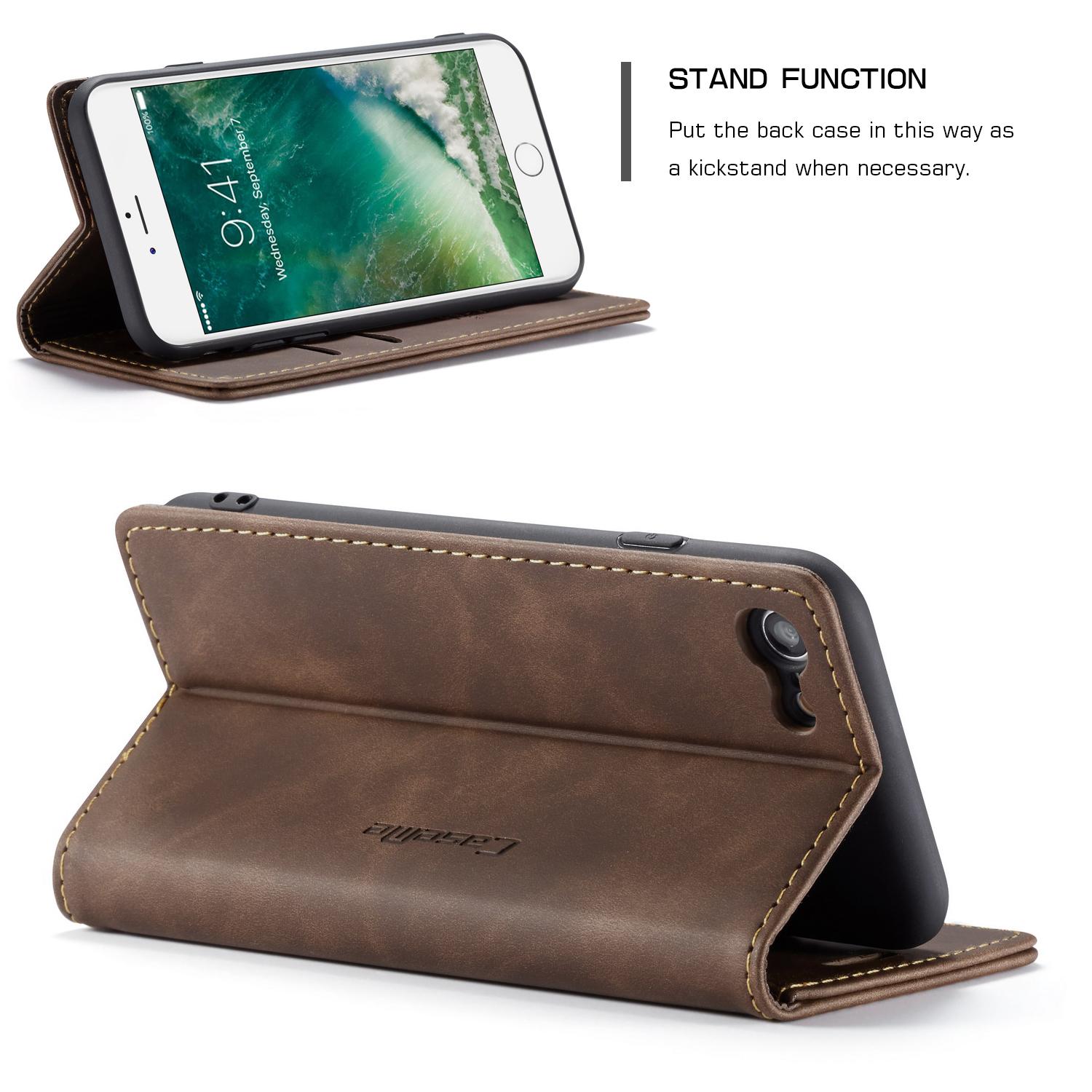 Funda delgada con solapa iPhone SE 2020 Marrón