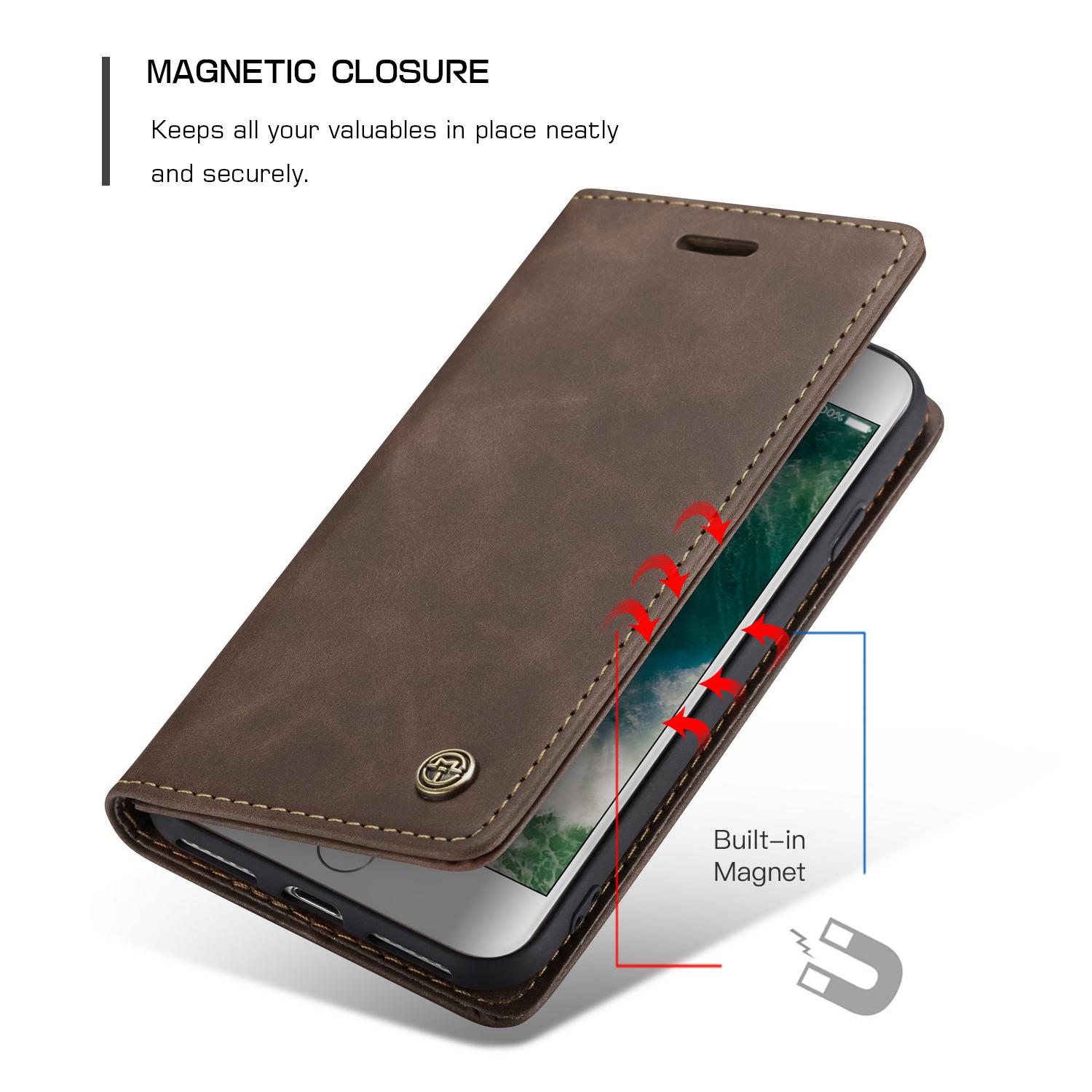 Funda delgada con solapa iPhone SE 2020 Marrón