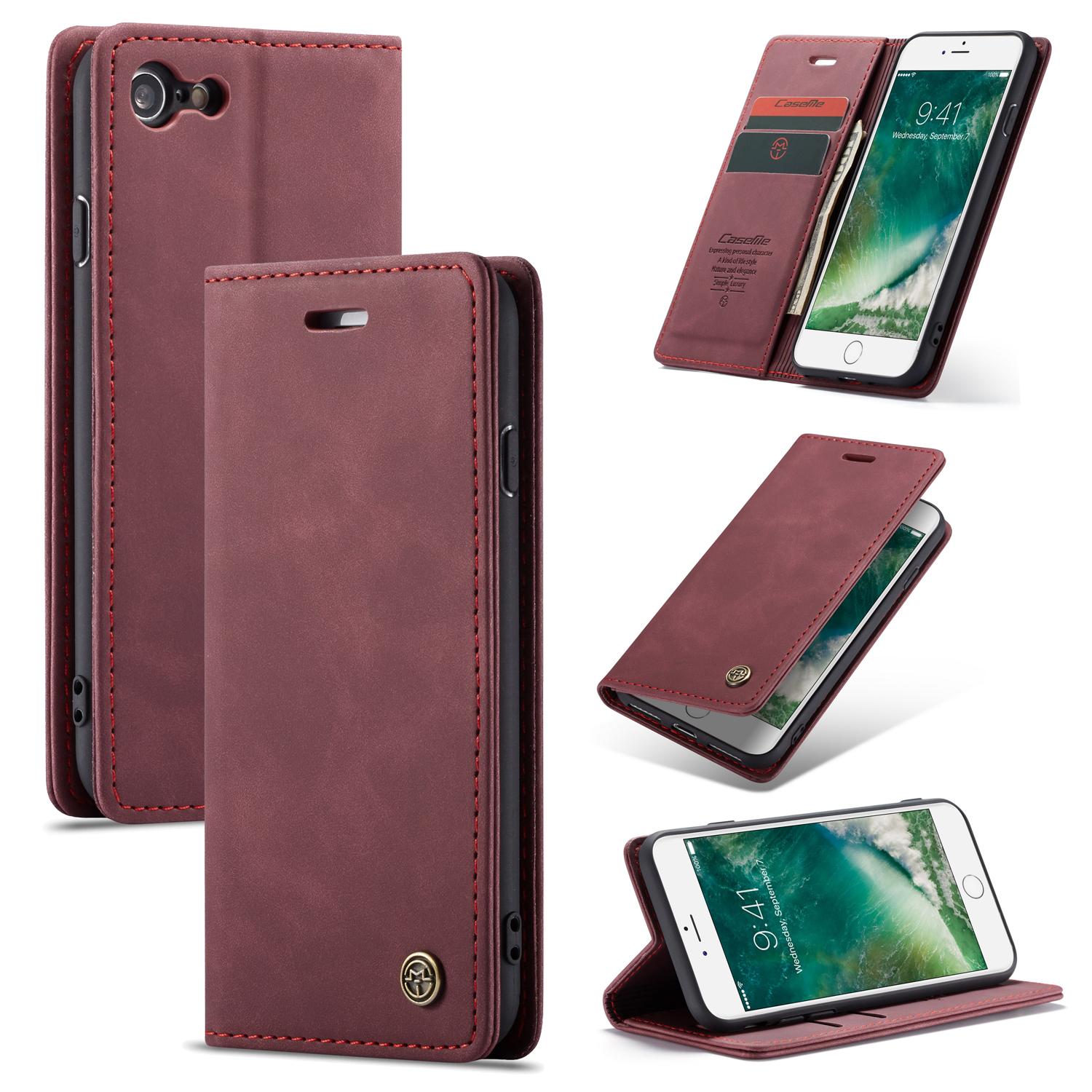 Funda delgada con solapa iPhone SE 2022 Rojo