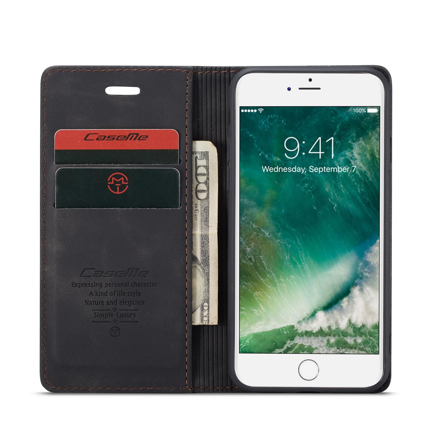 Funda delgada con solapa iPhone SE (2020) negro