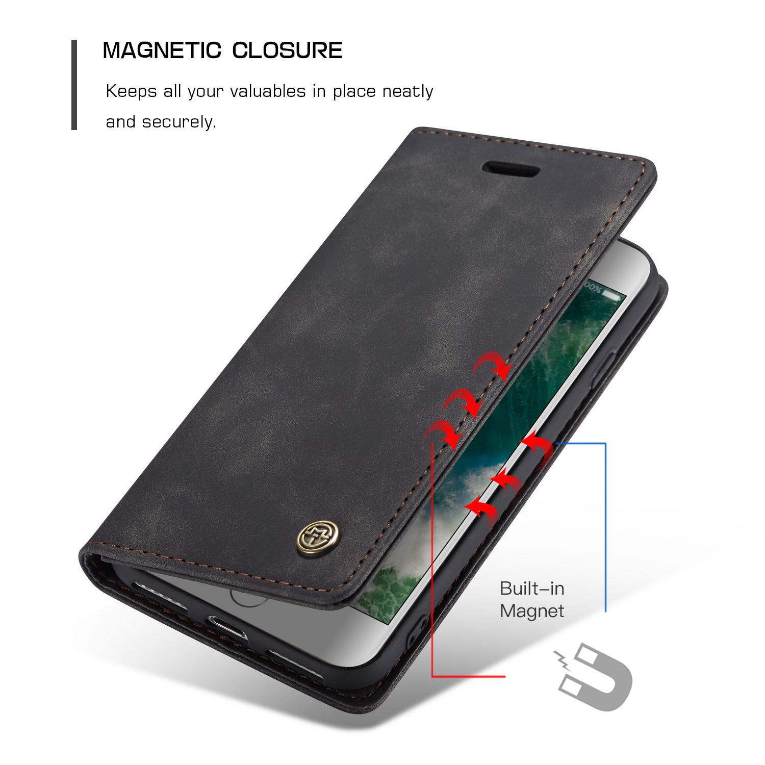 Funda delgada con solapa iPhone SE (2020) negro