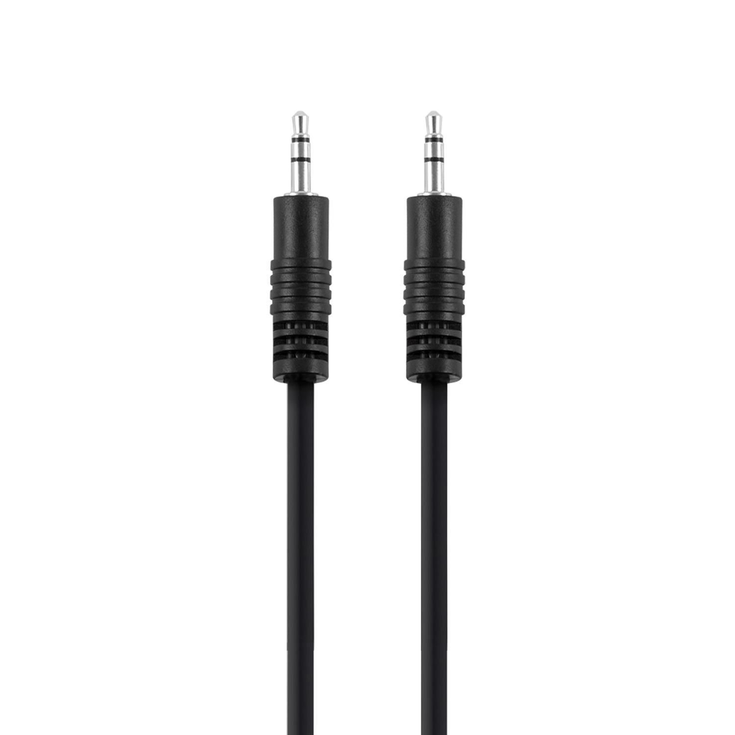 3.5mm Audio Estéreo Cable 0.5 metro Negro