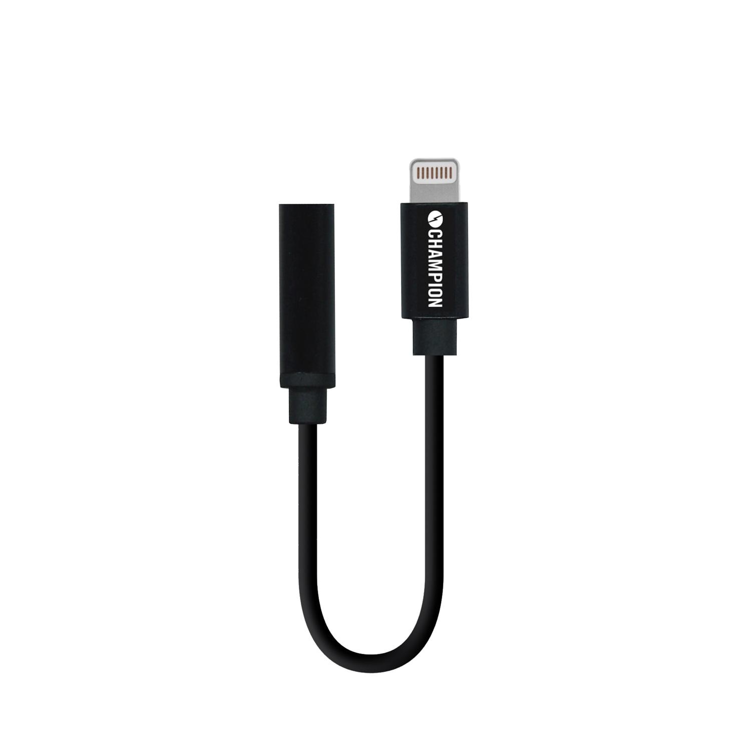 Adaptador Lightning a 3,5 mm Lightning Negro