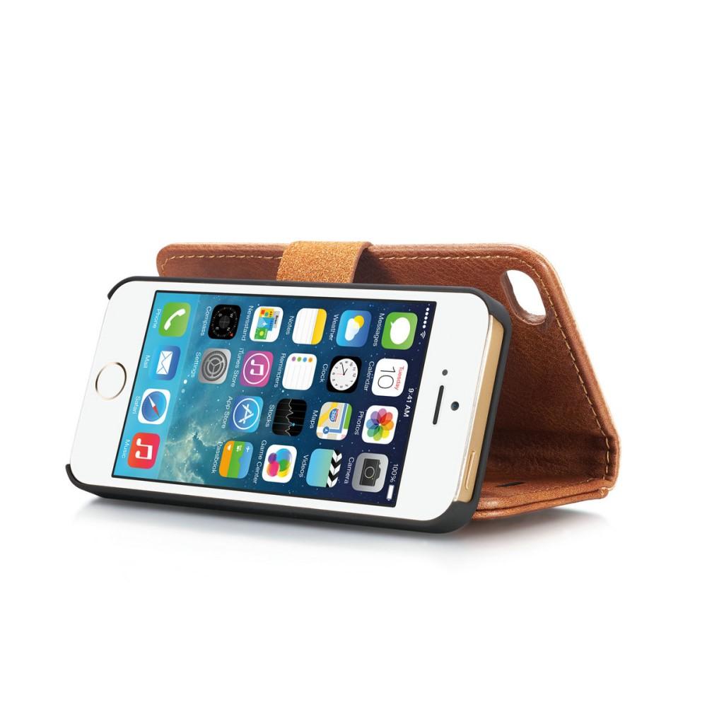 Cartera Magnet Wallet iPhone 5/5S/SE Cognac