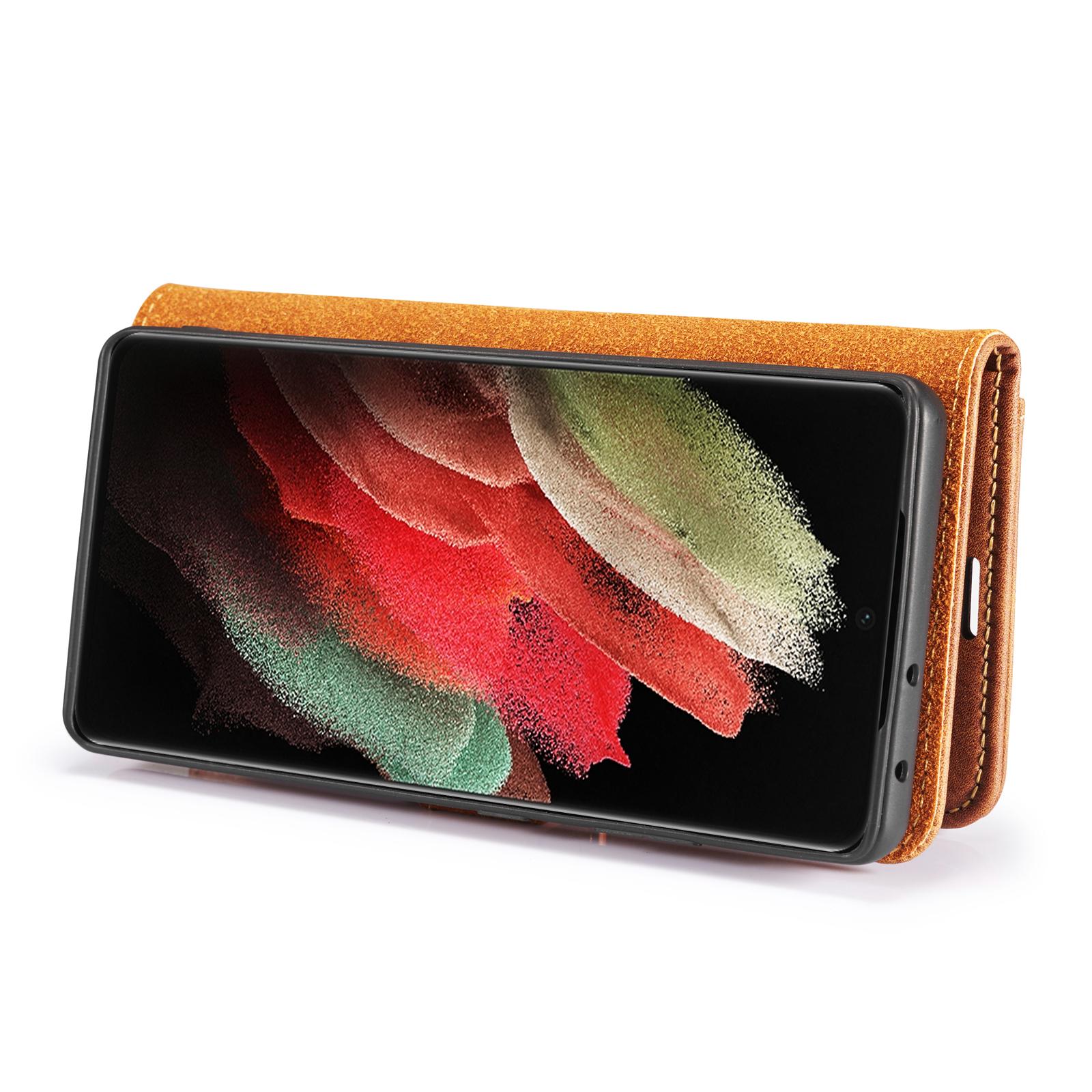 Cartera Magnet Wallet Samsung Galaxy S21 Ultra Coñac