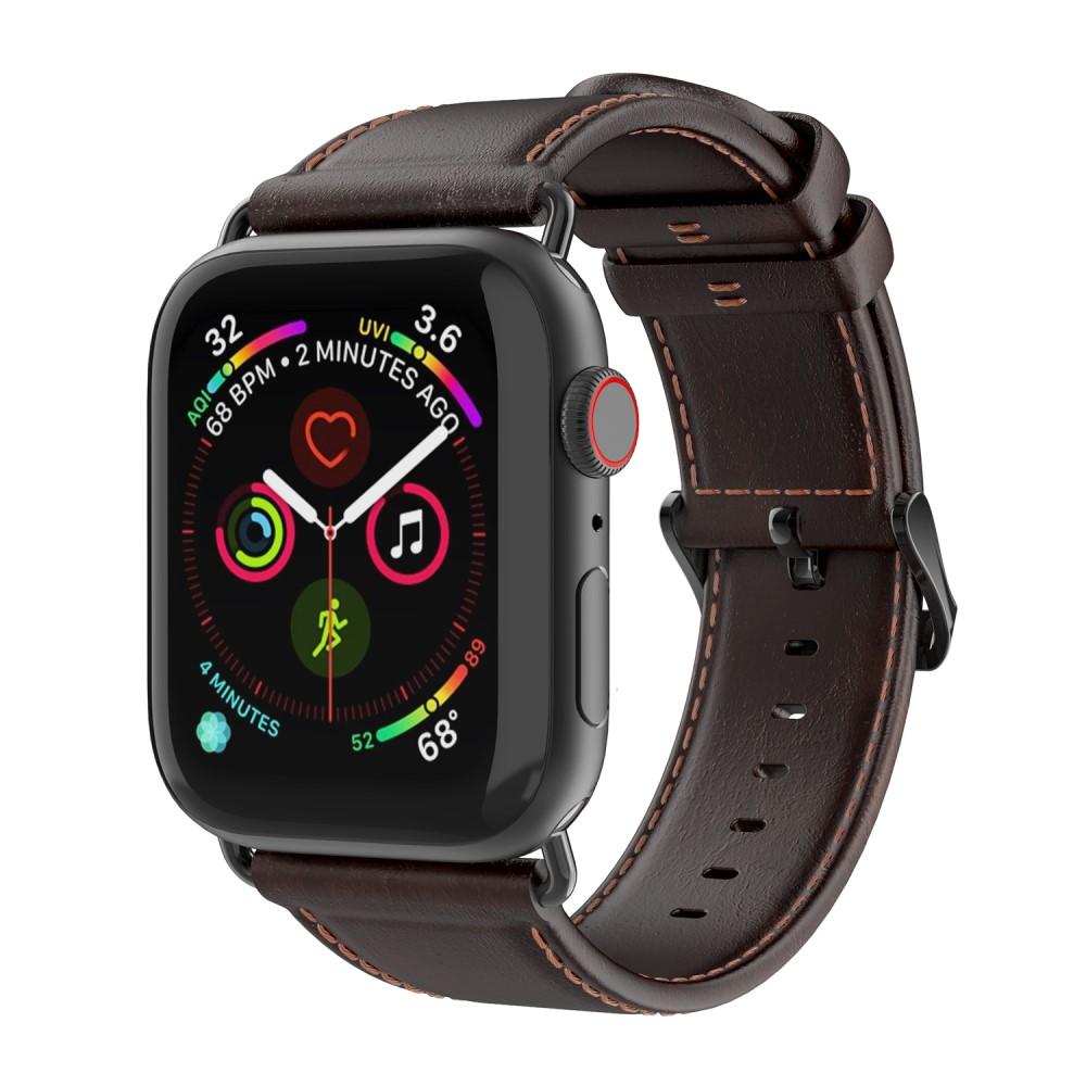 Correa de cuero Apple Watch SE 44mm Brown