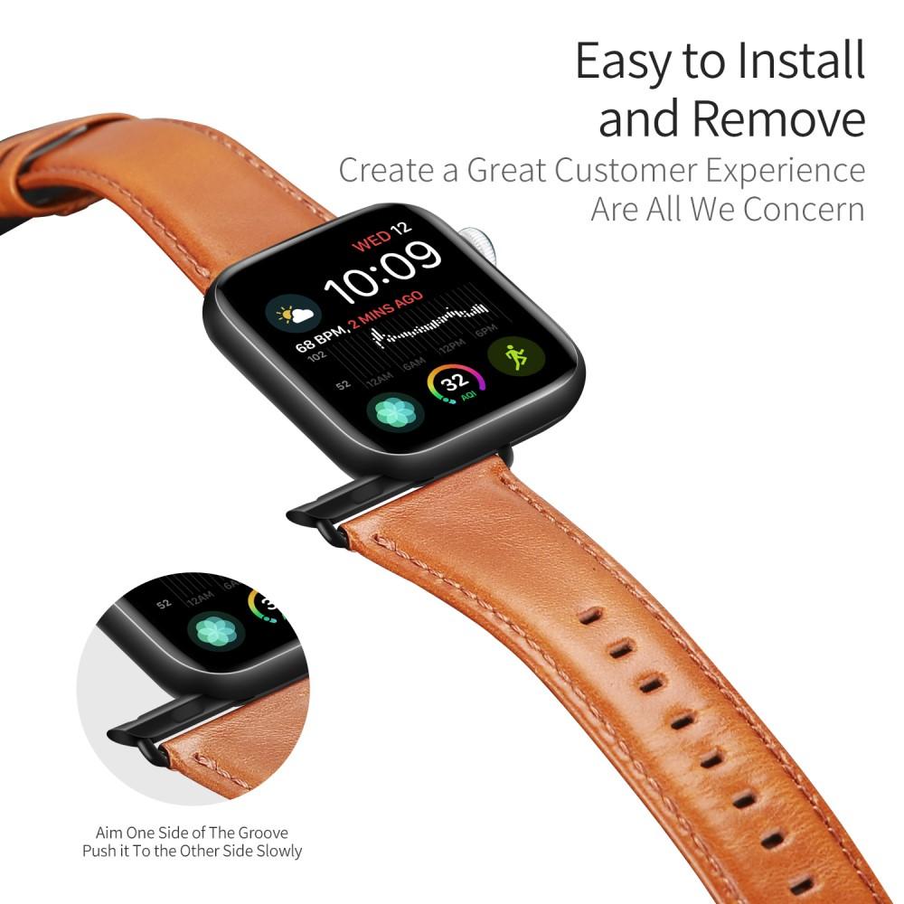 Correa de cuero Apple Watch 41mm Series 7 Tan