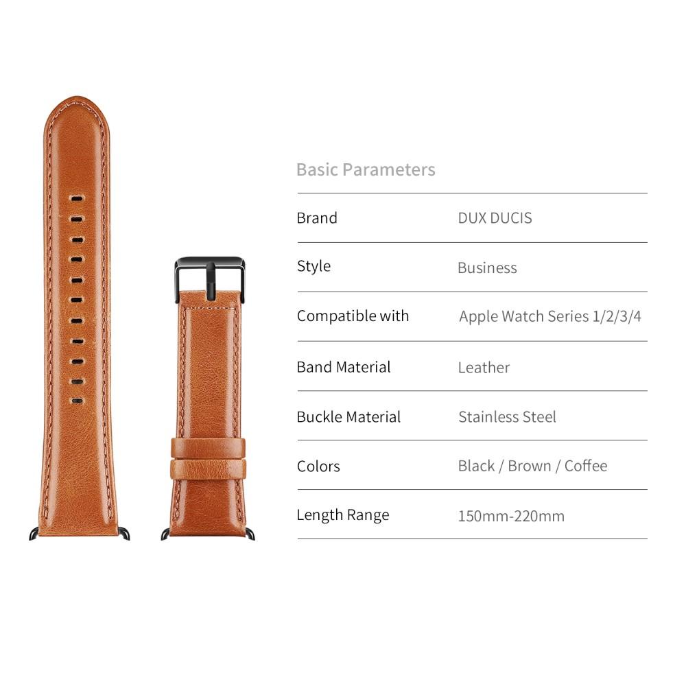 Correa de cuero Apple Watch 41mm Series 7 Tan