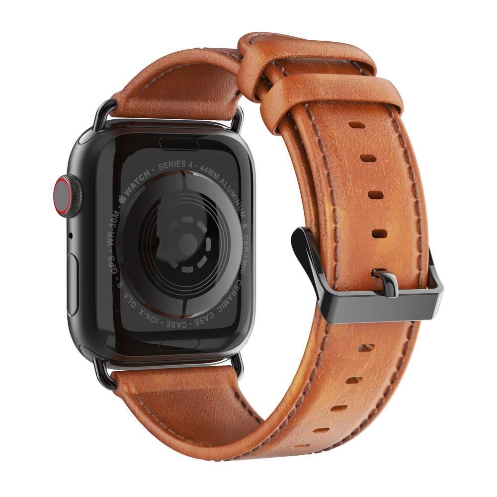 Correa de cuero Apple Watch 45mm Series 8 Tan