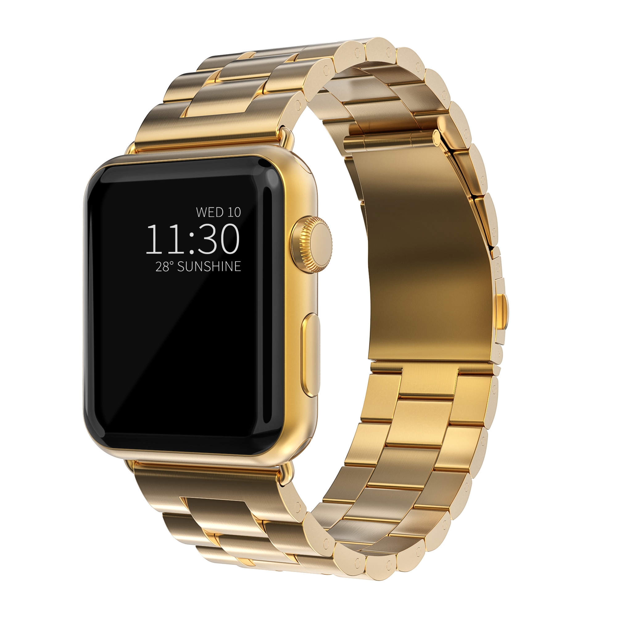 Correa de acero Apple Watch 44mm oro