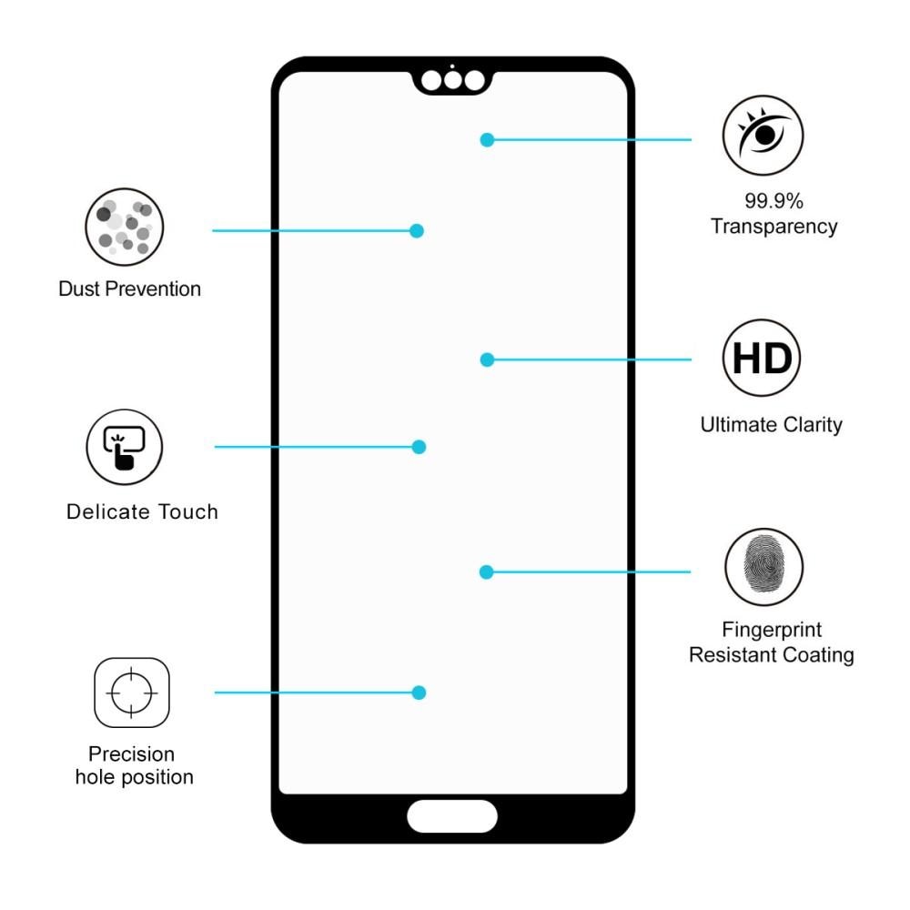 Full Glue Tempered Glass Huawei P20 Pro Negro