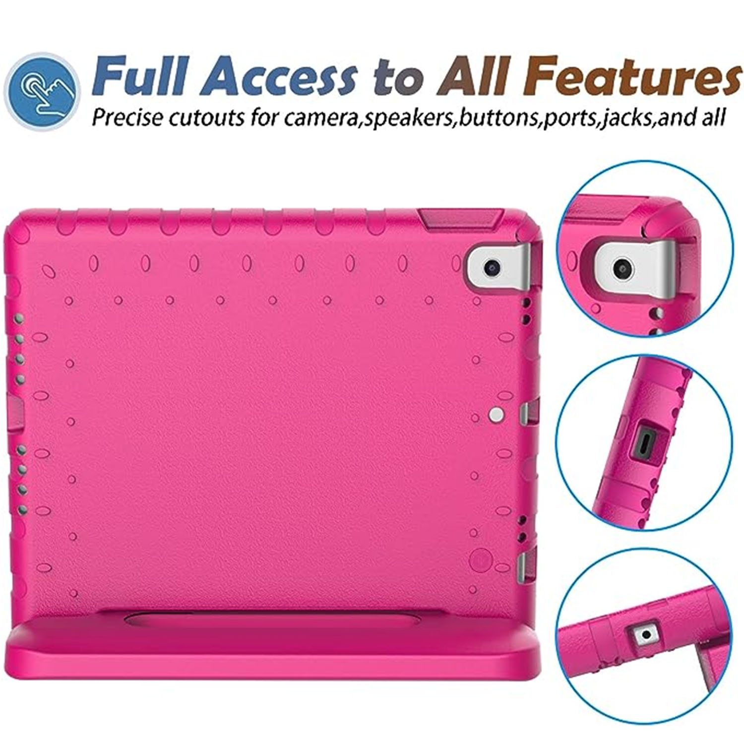 Funda a prueba de golpes para niños iPad 10.2 9th Gen (2021) rosa