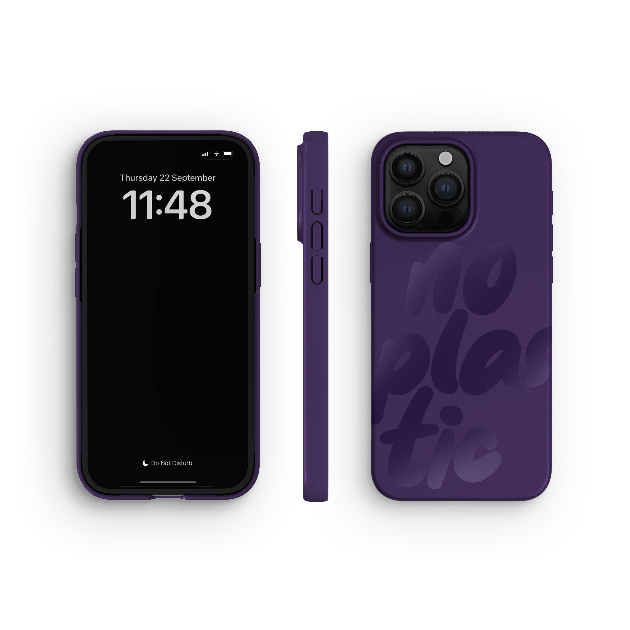 Funda para iPhone 15 Pro Max, No Plastic Blackberry Purple