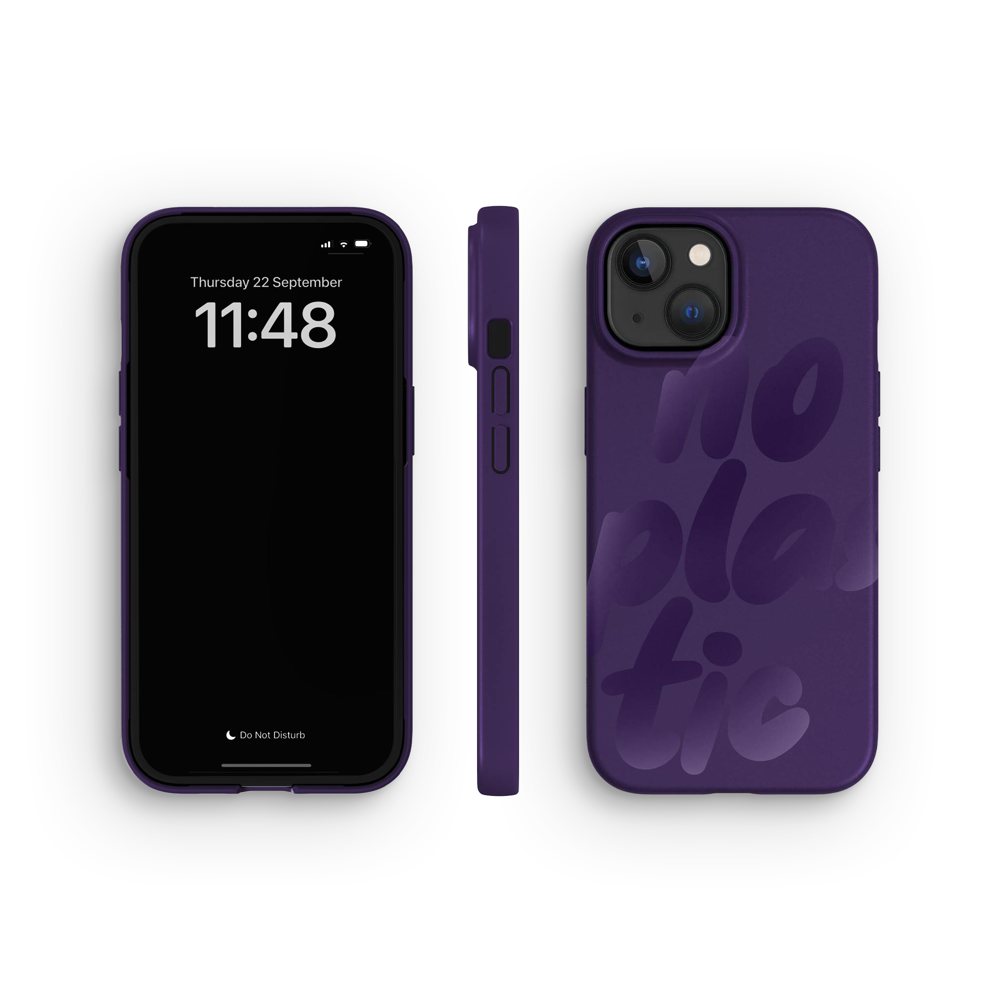 Funda para iPhone 15, No Plastic Blackberry Purple