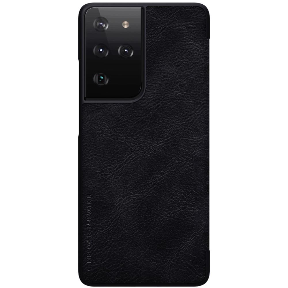 Qin Series Funda de cuero Samsung Galaxy S21 Ultra Negro