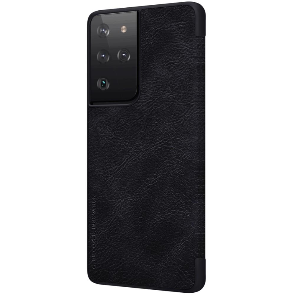 Qin Series Funda de cuero Samsung Galaxy S21 Ultra Negro