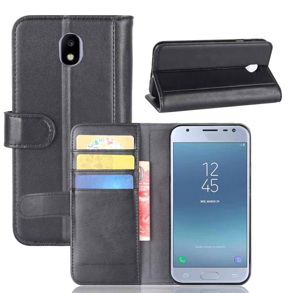 Funda de cuero genuino Samsung Galaxy J3 2017, Negro