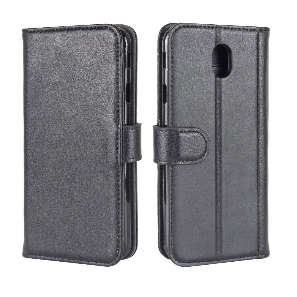 Funda de cuero genuino Samsung Galaxy J3 2017, Negro