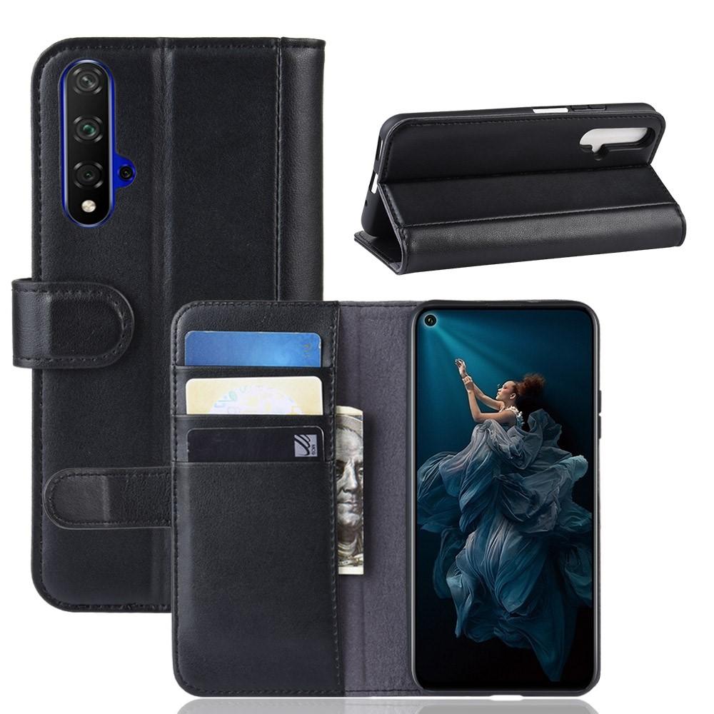Funda de cuero genuino Huawei Honor 20, Negro