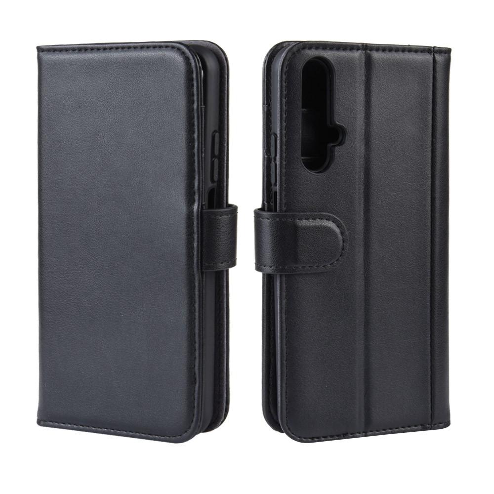 Funda de cuero genuino Huawei Honor 20, Negro