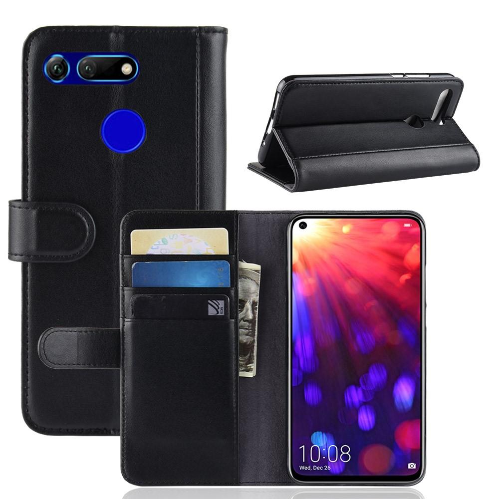 Funda de cuero genuino Huawei Honor View 20, negro