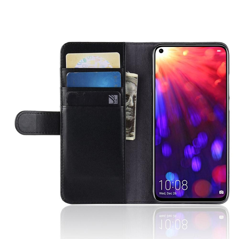 Funda de cuero genuino Huawei Honor View 20, Negro