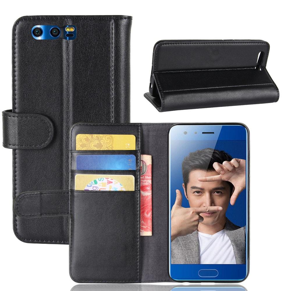 Funda de cuero genuino Huawei Honor 9, Negro