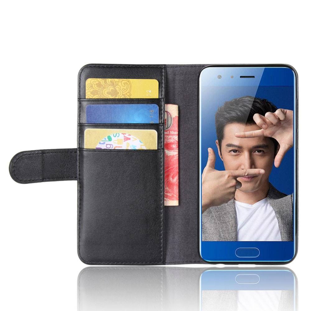 Funda de cuero genuino Huawei Honor 9, Negro