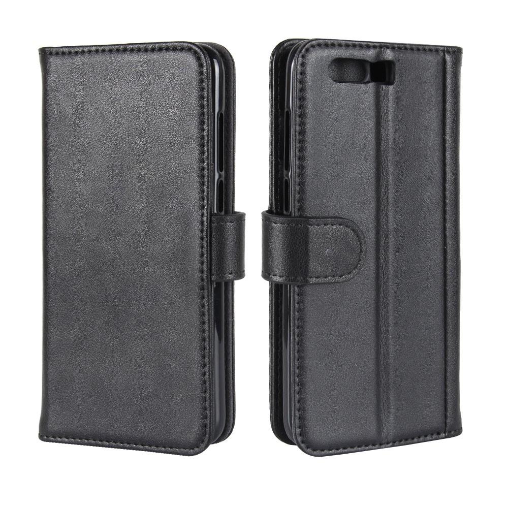 Funda de cuero genuino Huawei Honor 9, Negro