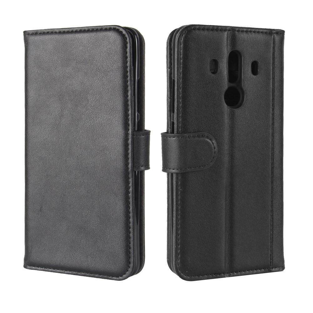 Funda de cuero genuino Huawei Mate 10 Pro, negro