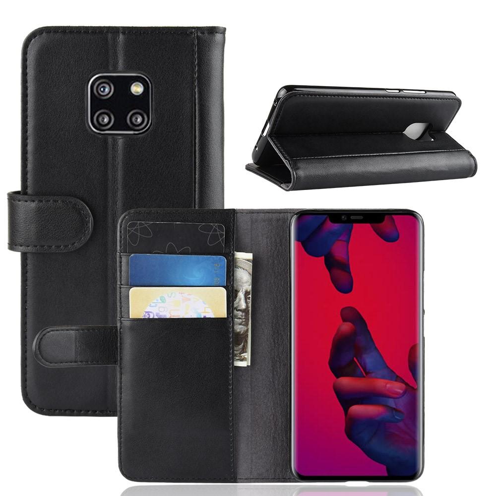 Funda de cuero genuino Huawei Mate 20 Pro, negro