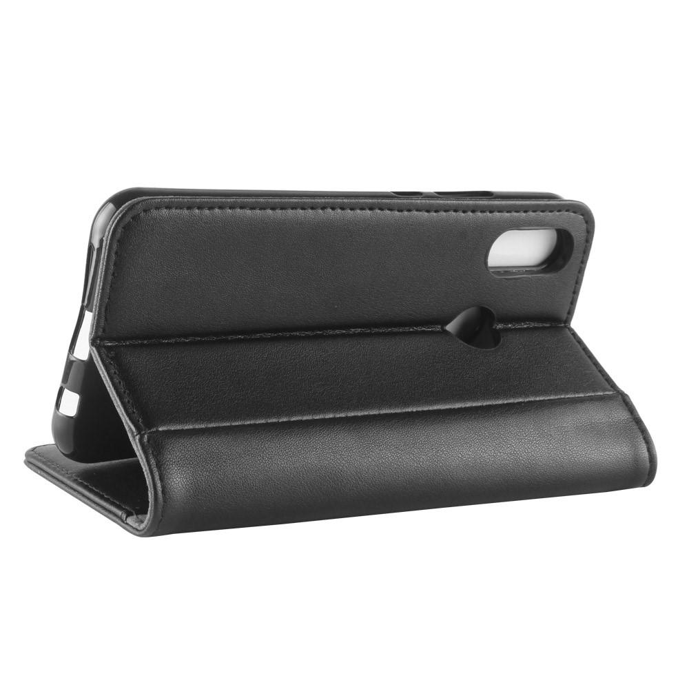 Funda de cuero genuino Huawei P20 Lite, Negro