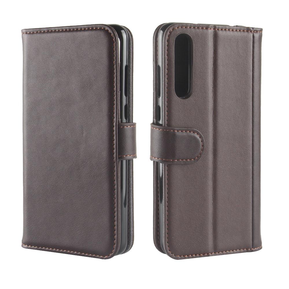 Funda de cuero genuino Huawei P20 Pro, Marrón