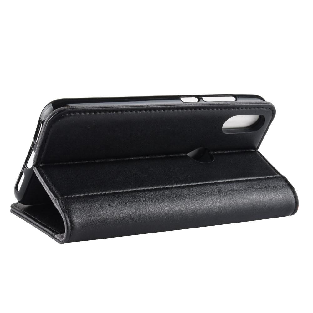 Funda de cuero genuino Huawei P30 Lite, Negro