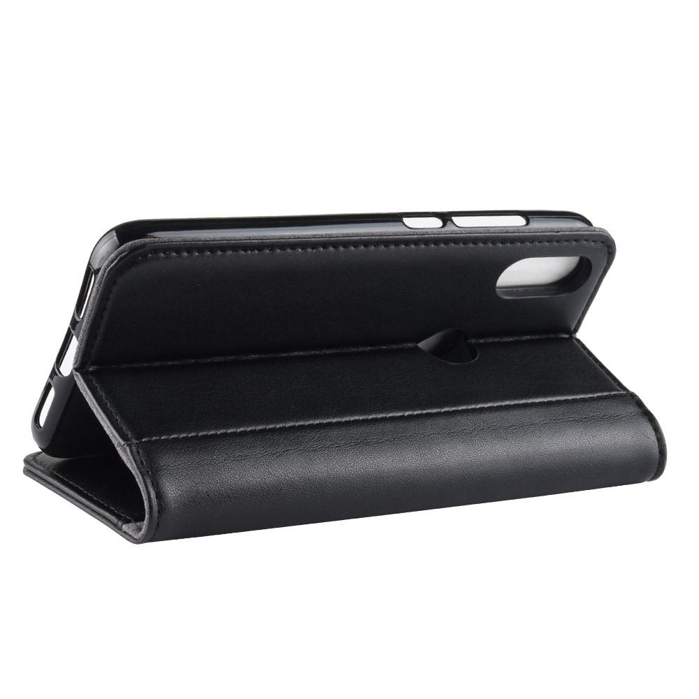 Funda de cuero genuino Huawei P30 Lite, negro