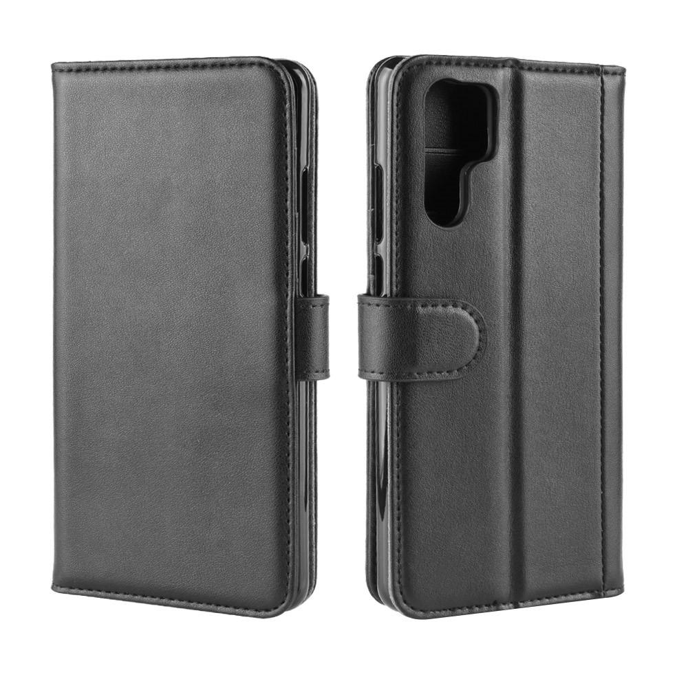 Funda de cuero genuino Huawei P30 Pro, negro