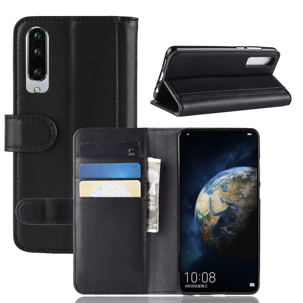 Funda de cuero genuino Huawei P30, negro