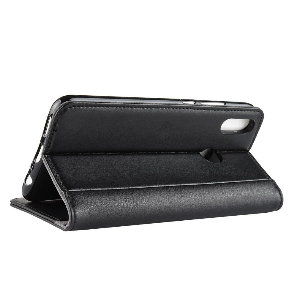 Funda de cuero genuino Huawei P Smart 2019, Negro