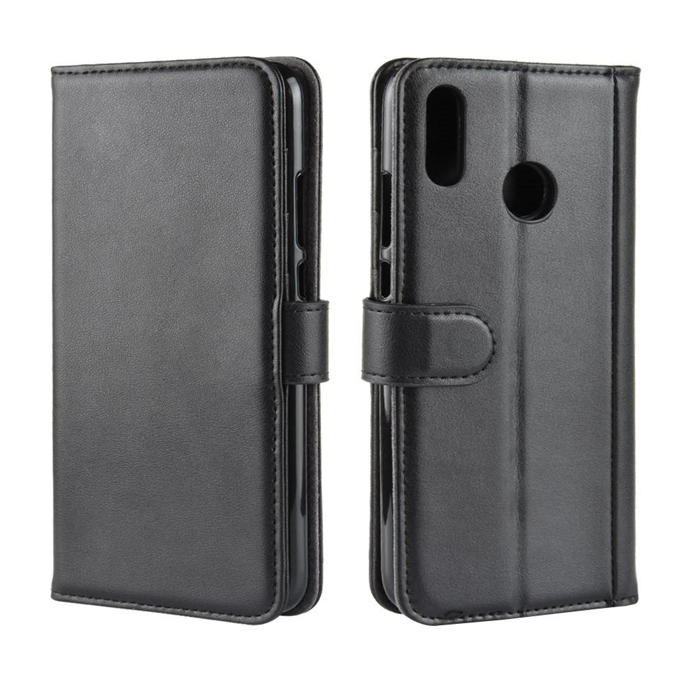 Funda de cuero genuino Huawei P Smart 2019, negro