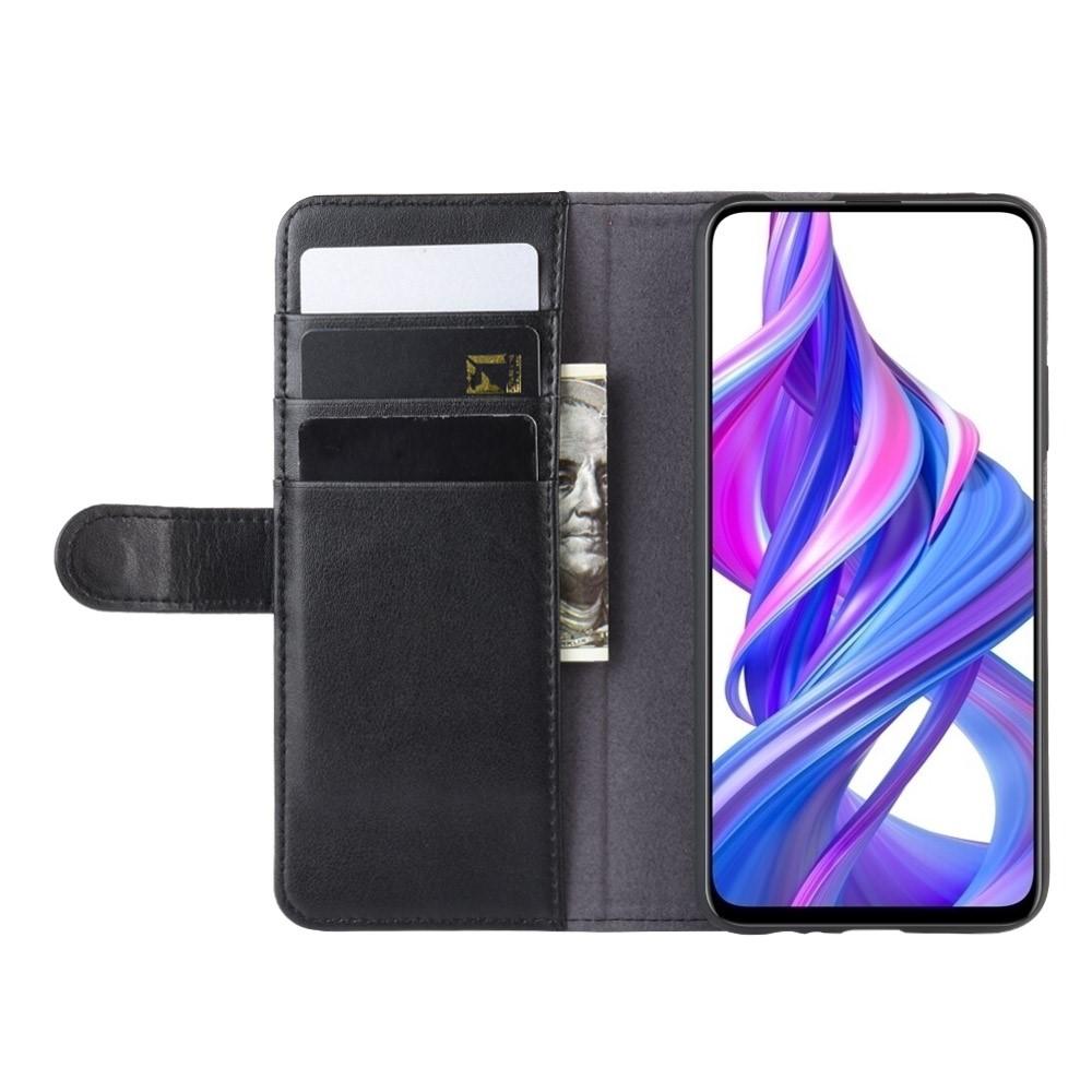 Funda de cuero genuino Huawei P Smart Pro, Negro