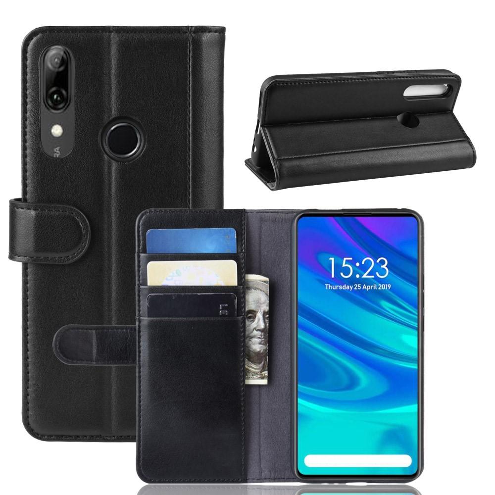 Funda de cuero genuino Huawei P Smart Z, Negro