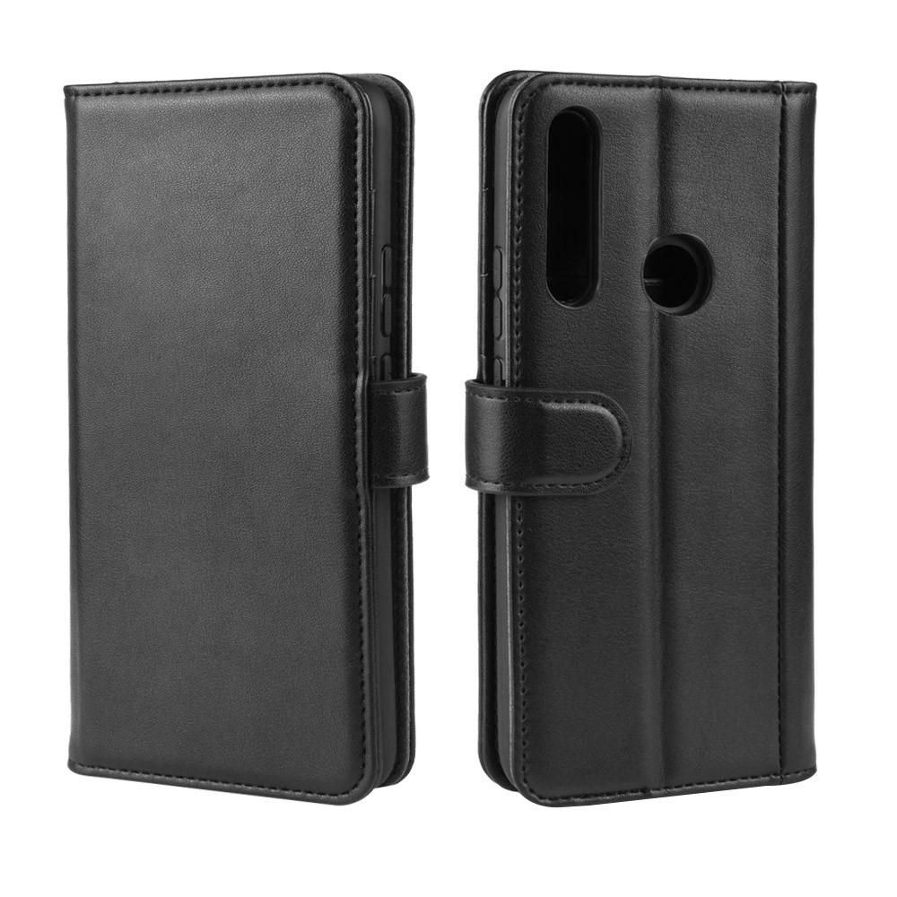 Funda de cuero genuino Huawei P Smart Z, negro