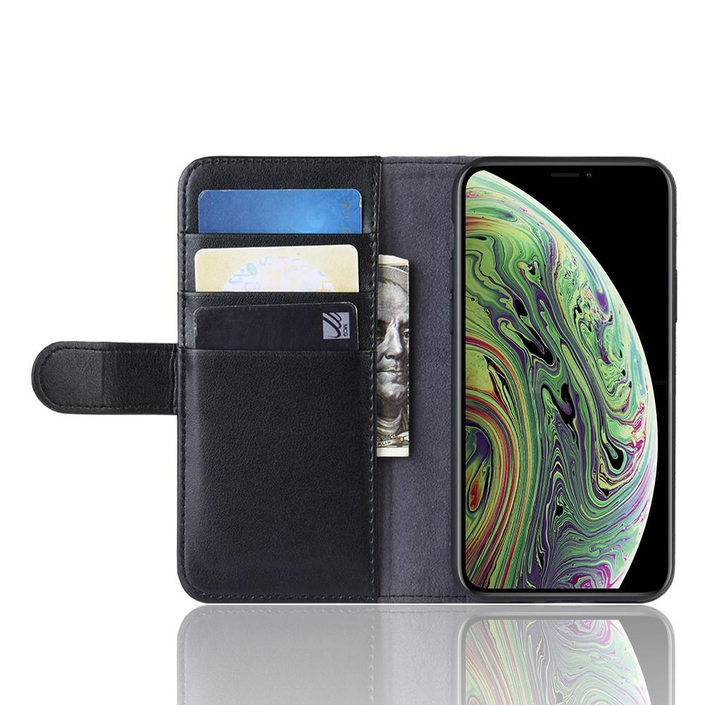 Funda de cuero genuino iPhone 11 Pro, Negro